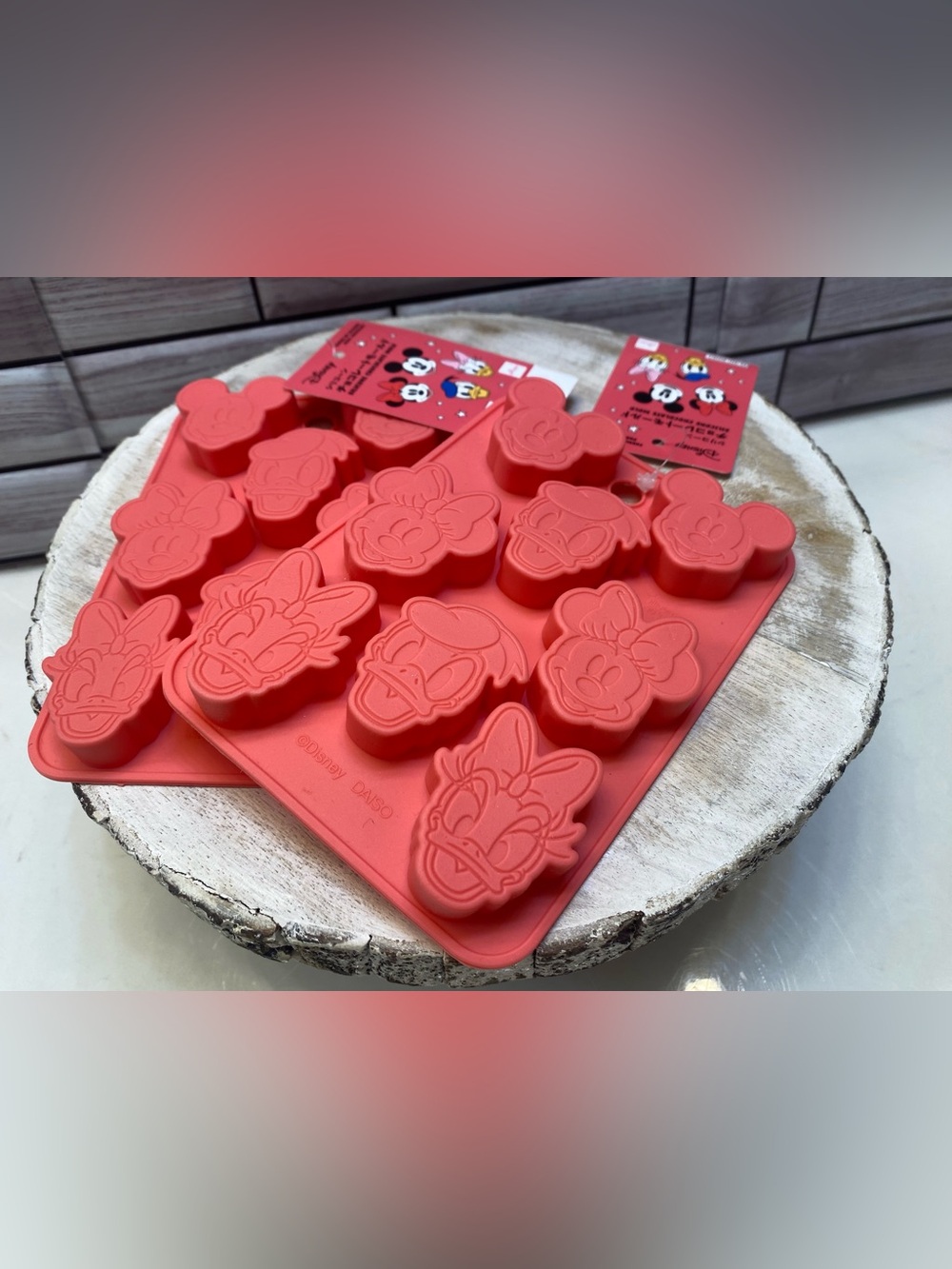Daiso x Disney ❤️Mickey &Friends  Silicone chocolate Mold  Set of 2 NWT